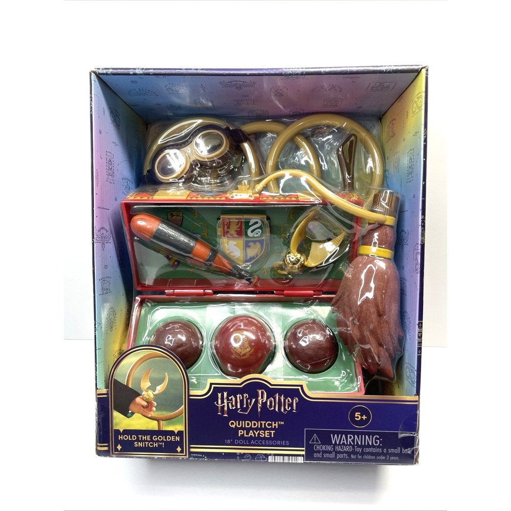 Harry Potter 18-inch Doll Accessories Hogwarts Quidditch Playset NEW